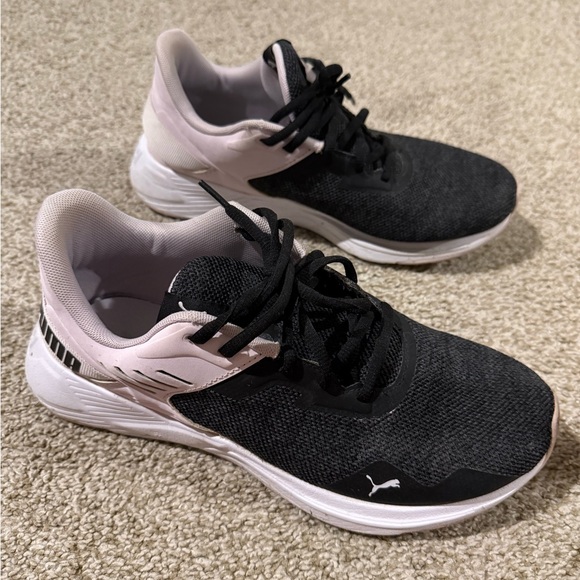 Puma Charcoal and White Athletic Shoes - Picture 3 of 7